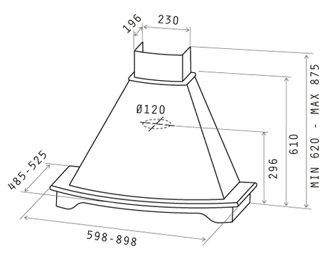 Вытяжка кухонная Elica CORALINE SP/A/60 T.GREZZO  