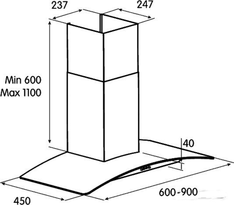 Вытяжка кухонная Elica CYDER IX/A/90/TC