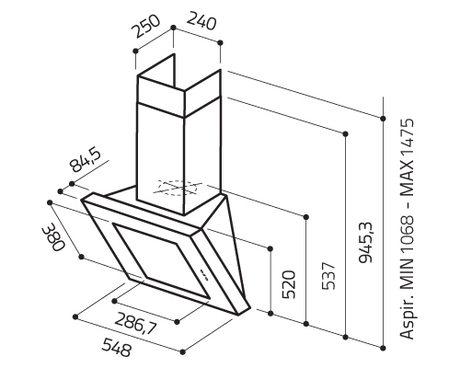Вытяжка кухонная Elica ELEKTRA IX/F/55