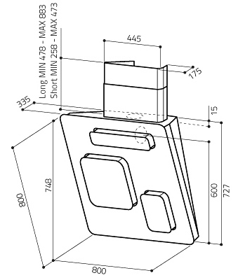 Вытяжка кухонная Elica FEEL ABSOLUTE F/80