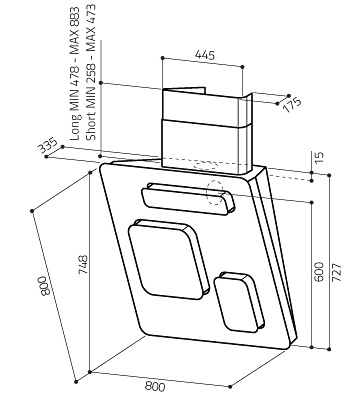 Вытяжка кухонная Elica FEEL EUPHORIA F/80