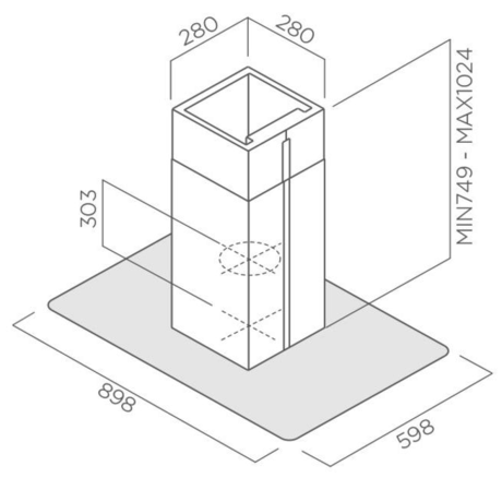 Вытяжка кухонная Elica FLAT PLUS ISLAND  IX/A/90