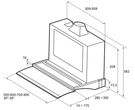 Вытяжка кухонная Elica GLIDE IX/A/60
