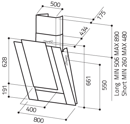 Вытяжка кухонная Elica ICO WH/F/80
