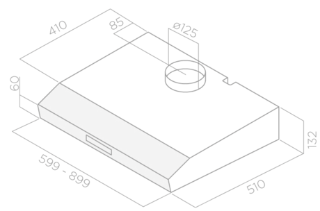 Вытяжка кухонная Elica KREA LUX GFA WH/F/50