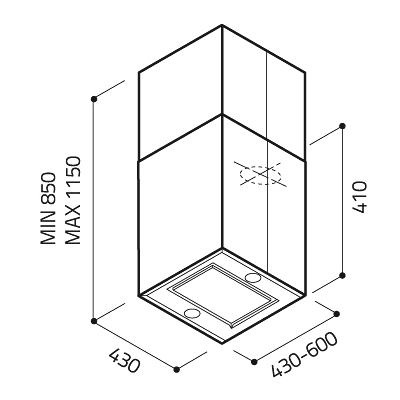 Вытяжка кухонная Elica KUADRA ISLAND IX/A/43