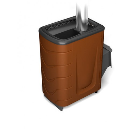 Печь TMF Тунгуска Inox, дверца антрацит, терракота