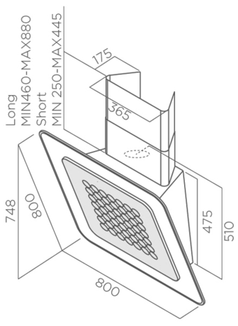 Вытяжка кухонная Elica SOO GL/F/80