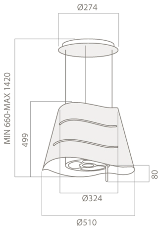 Вытяжка кухонная Elica WAVE IX/F 51