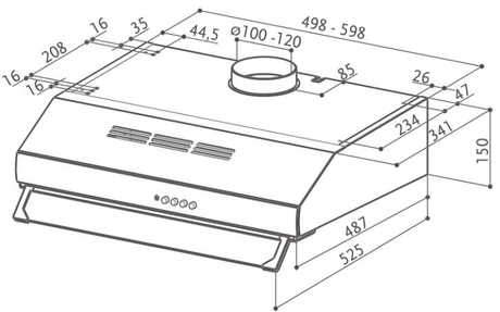 Вытяжка кухонная Faber  741 РВ X A50