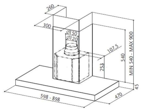 Вытяжка кухонная Faber  BELLA EG8 X A60 FB EXP