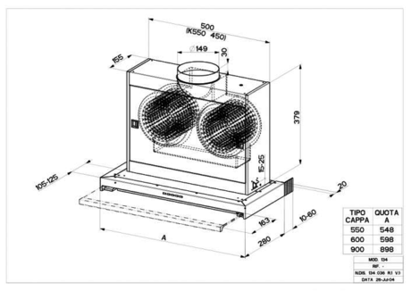 Вытяжка кухонная Faber  CLEAN X/V A60