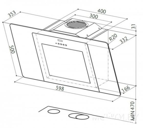 Вытяжка кухонная Faber  CITY EG6 BK/X A60