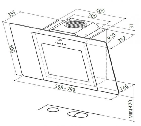 Вытяжка кухонная Faber  CITY EG6 BK/X A80