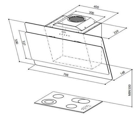 Вытяжка кухонная Faber  COCKTAIL ALMOND F80