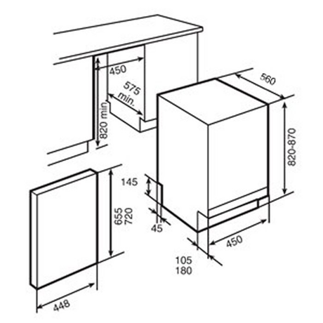 Встраиваемая посудомоечная машина Teka  DW7 41 FI INOX