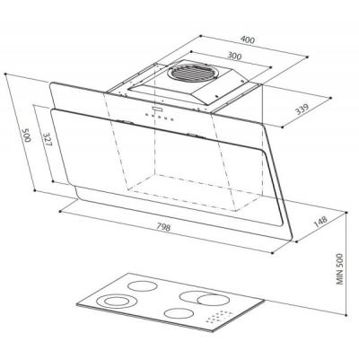 Вытяжка кухонная Faber  COCKTAIL BK F80