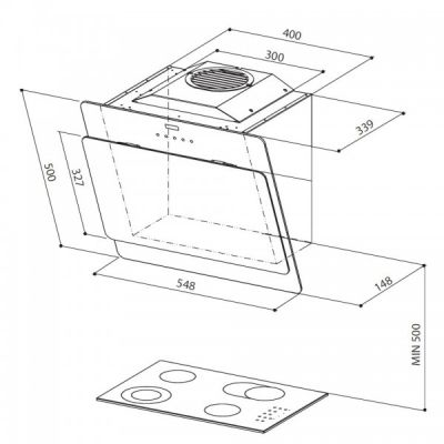 Вытяжка кухонная Faber  COCKTAIL XS ALMOND F55