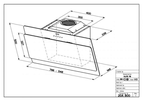 Вытяжка кухонная Faber  COCKTAIL BK A80 EG8