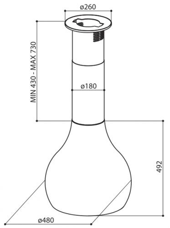 Вытяжка кухонная Faber  DROP EG8 RDR A48