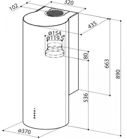 Вытяжка кухонная Faber  ECLIPSE EG8 X A37