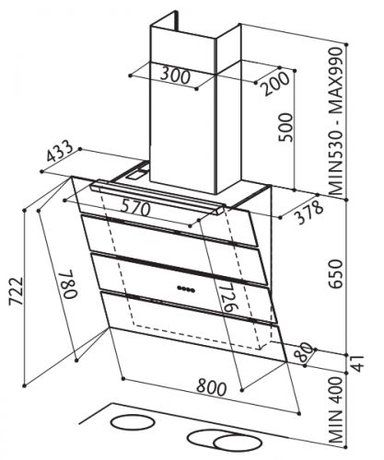 Вытяжка кухонная Faber  EKO EG8 WH A80
