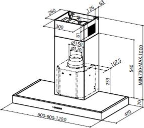 Вытяжка кухонная Faber  Gemma PB X A120