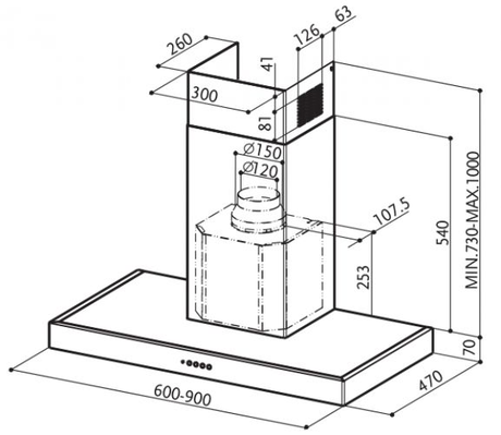 Вытяжка кухонная Faber  GLOVE AF X A60