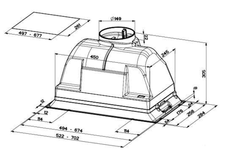 Вытяжка кухонная Faber  INCA PLUS HIP X A52