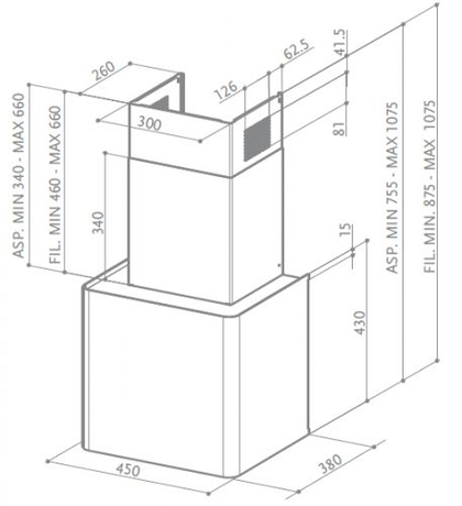 Вытяжка кухонная Faber  LITHOS EG6 WH CORIAN A45