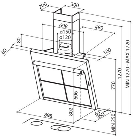 Вытяжка кухонная Faber  MATRIX EG10 X A90 ACTIVE