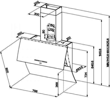 Вытяжка кухонная Faber  MIRROR WH BRS X/V A80 LOGIC