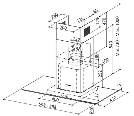 Вытяжка кухонная Faber  NICE X/V A90