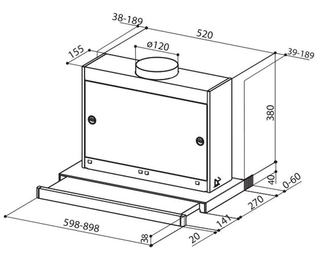 Вытяжка кухонная Faber  OMNIA GR/X A90