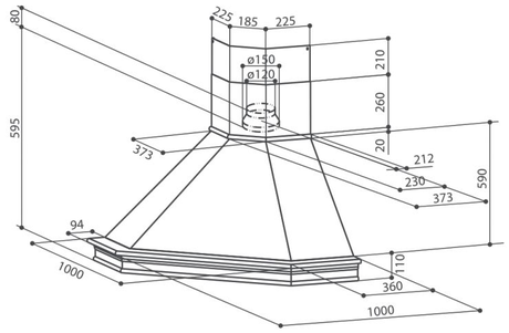 Вытяжка кухонная Faber  RANCH ANGOLO корпус белый