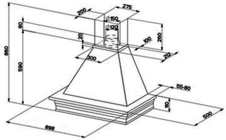 Вытяжка кухонная Faber  RANCH WB A90 C1F FB EXP