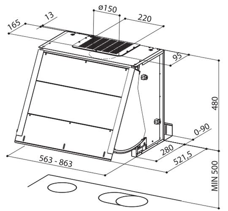 Вытяжка кухонная Faber  SCRIGNO X A60
