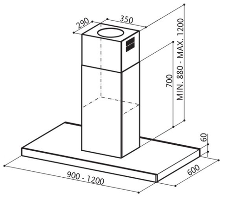 Вытяжка кухонная Faber  STILO ISOLA/SP EG8 X A90