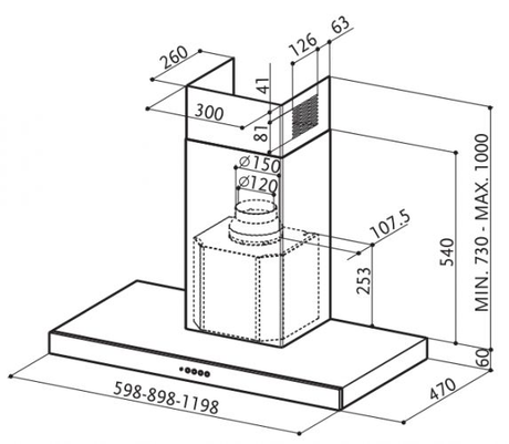 Вытяжка кухонная Faber  STILO/SP EG8 X A120