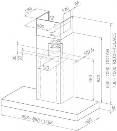 Вытяжка кухонная Faber  STILO/SP X A120