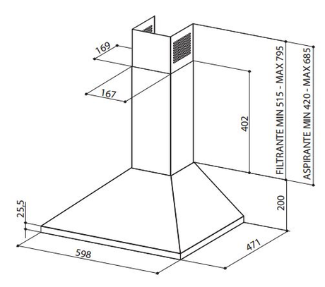 Вытяжка кухонная Faber  VALUE SL 3 X A60