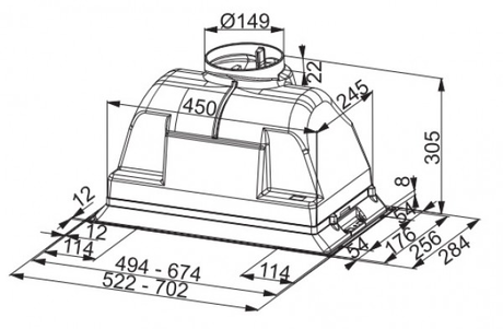 Вытяжка кухонная Franke  FBI 512 GR