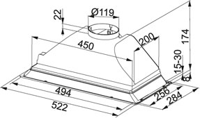 Вытяжка кухонная Franke  FBI 522 XS