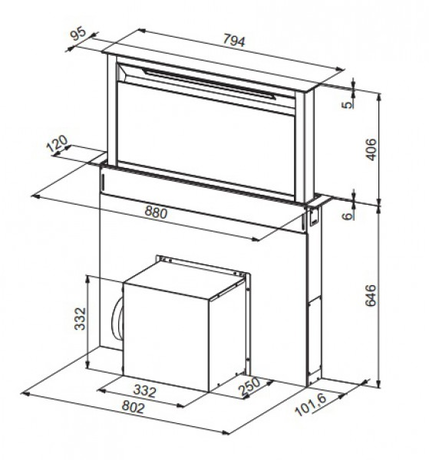 Вытяжка кухонная Franke  FDW 908 IB XS