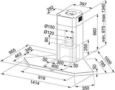 Вытяжка кухонная Franke  FFC 1005 XS