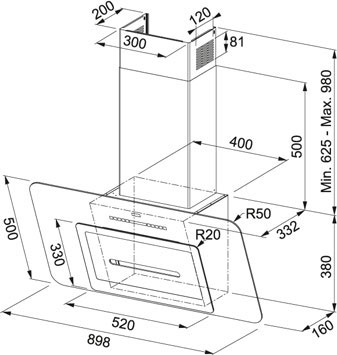Вытяжка кухонная Franke  FSN 908 BK