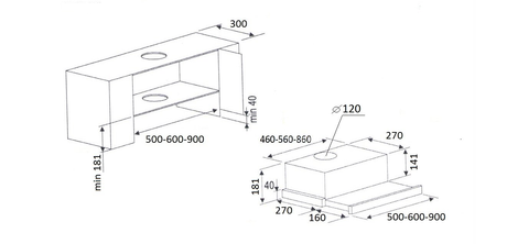 Вытяжка кухонная Kuppersberg  SLIMLUX II 50 KG