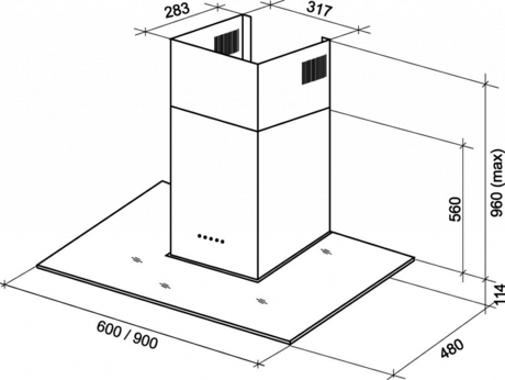 Вытяжка кухонная Shindo GANIMED sensor 60 SS/BG 4ET