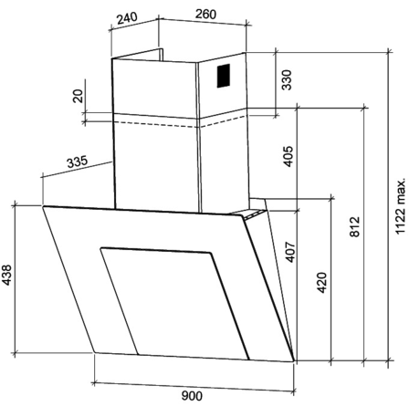 Вытяжка кухонная Shindo REMY sensor 90 B/BG 3ET