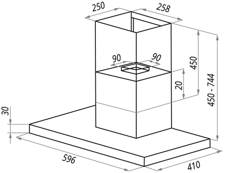 Вытяжка кухонная Maunfeld  BRENT 60 белый